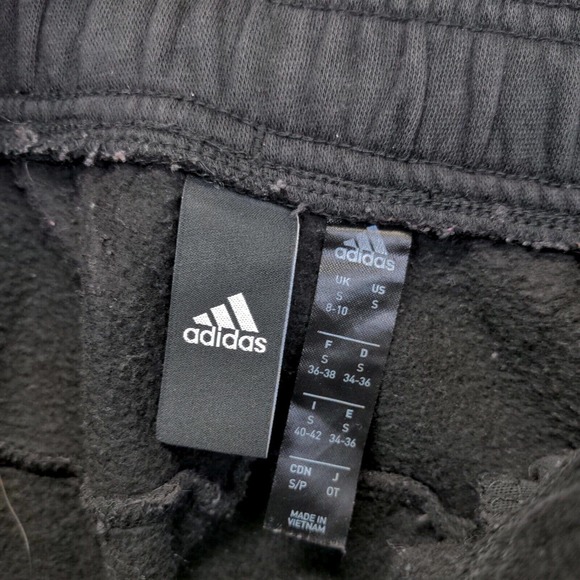 Adidas Men's Jogger Pants Black Small Drawstring Waistband Tapered Leg - Picture 13 of 13